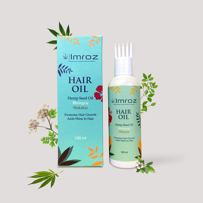 IMROZ HAIR OIL WITH BHRINGRAJ, HEMP SEED OIL & SHIKAKAI