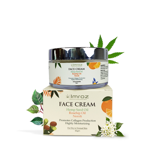 IMROZ FACE CREAM WITH HEMP SEED OIL & ROSEHIP OIL