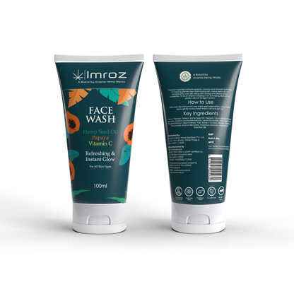 IMROZ FACE WASH WITH HEMP SEED OIL & PAPAYA