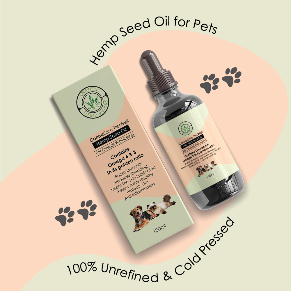 PETWELL HEMP SEED OIL FOR DOGS CATS - 100ML