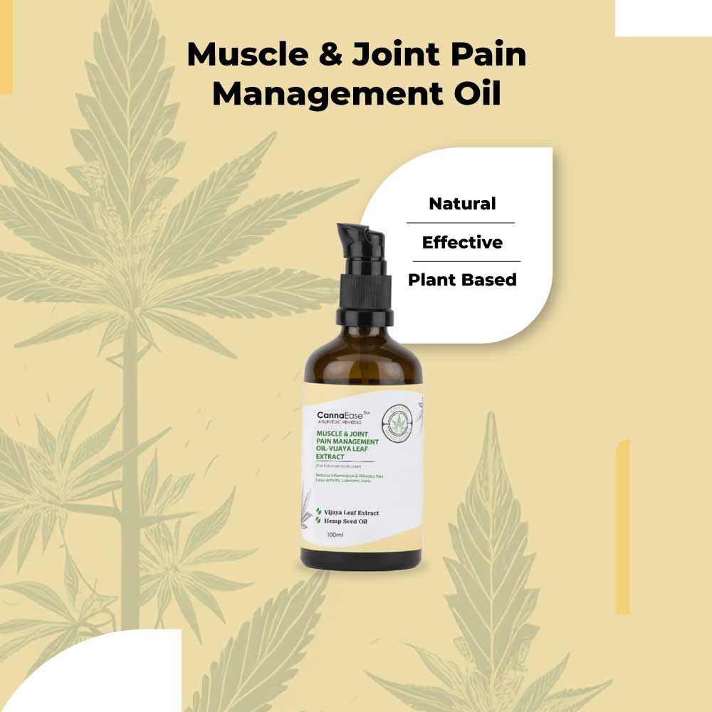 CANNAEASE™ MUSCLE & JOINT PAIN MANAGEMENT OIL - VIJAYA LEAF EXTRACT (FOR EXTERNAL APPLICATION)