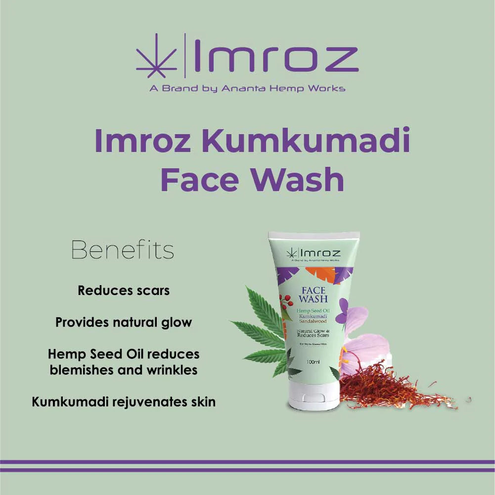 IMROZ FACE WASH WITH HEMP SEED OIL & KUMKUMADI