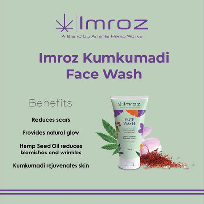 IMROZ FACE WASH WITH HEMP SEED OIL & KUMKUMADI