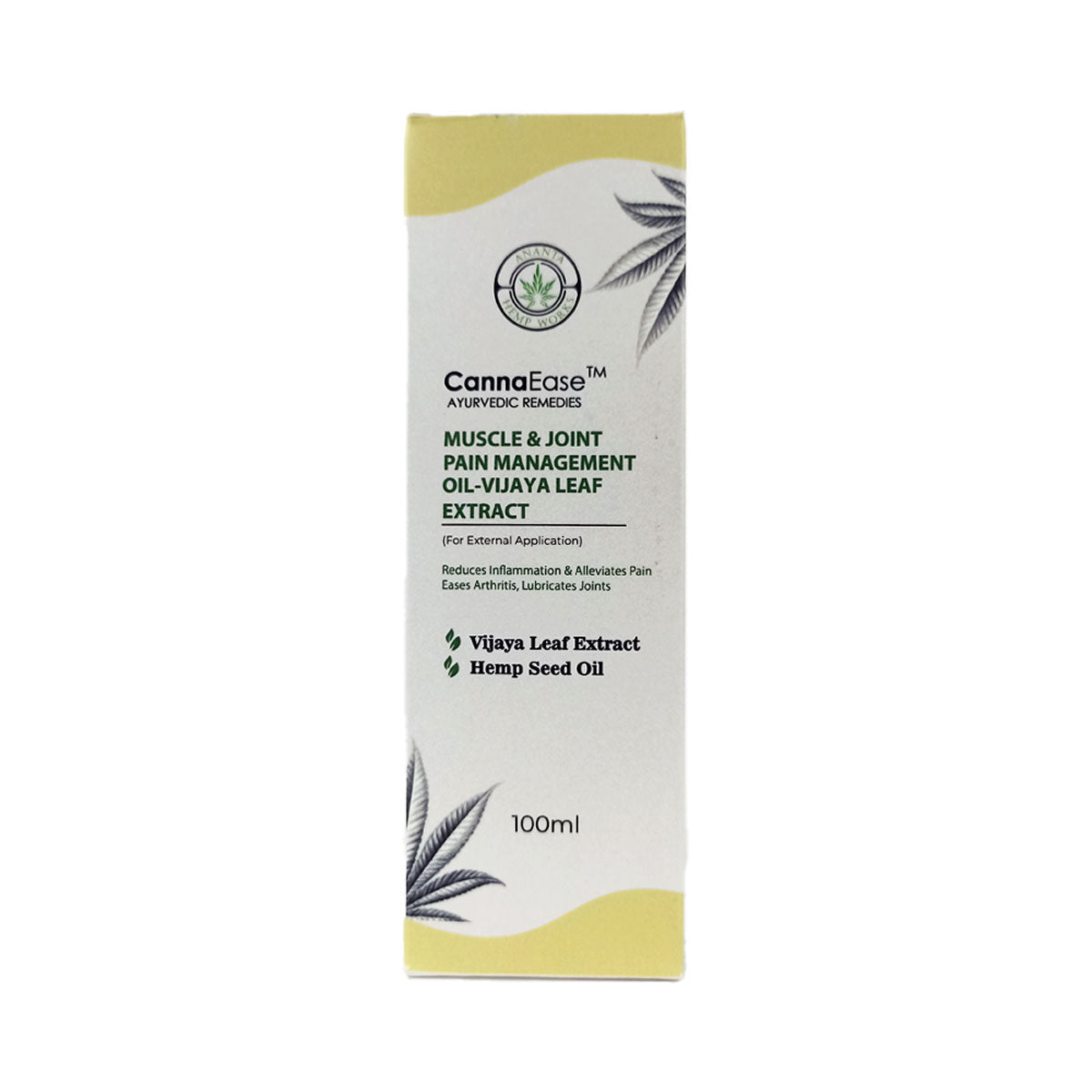 CANNAEASE™ MUSCLE & JOINT PAIN MANAGEMENT OIL - VIJAYA LEAF EXTRACT (FOR EXTERNAL APPLICATION)