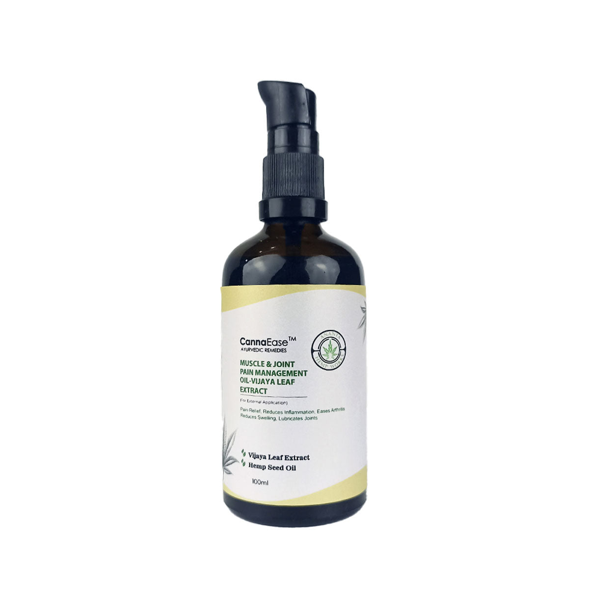 CANNAEASE™ MUSCLE & JOINT PAIN MANAGEMENT OIL - VIJAYA LEAF EXTRACT (FOR EXTERNAL APPLICATION)