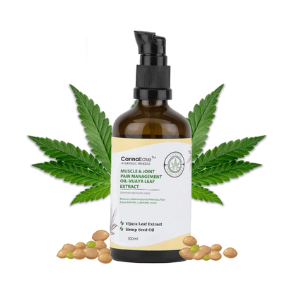 CANNAEASE™ MUSCLE & JOINT PAIN MANAGEMENT OIL - VIJAYA LEAF EXTRACT (FOR EXTERNAL APPLICATION)