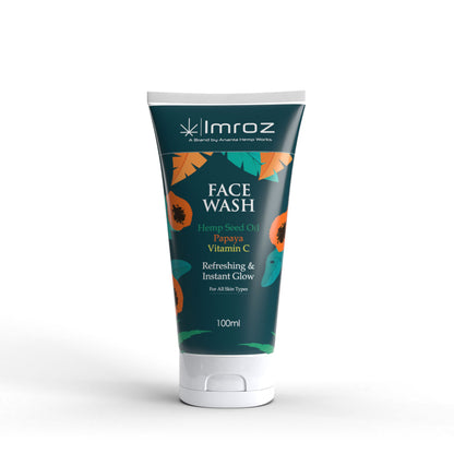 IMROZ FACE WASH WITH HEMP SEED OIL & PAPAYA